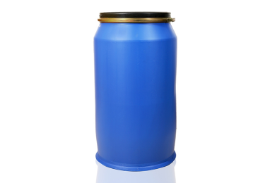 250 litre open-top HDPE barrel with lid